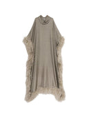 Langes Kaftan-Kleid aus bedruckter Seide von Gucci