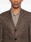 Zweireihige Jacke aus Boglioli-Leinen