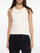 Baumwoll-Tanktop mit Logo von Maison Kitsune