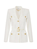 Elisabetta Franchi Belted Single Breasted Jacket