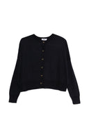 Basic-Cardigan aus Leinen- und Baumwollmischung