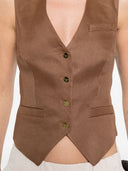 Elisabetta Franchi Linen Blend Vest