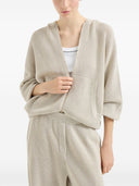Brunello Cucinelli Strickjacke mit Kapuze aus Baumwolle