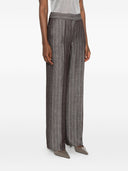 Via Masini 80 Pinstriped Trousers