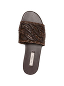 Flache Sandalen aus Leder von Casadei