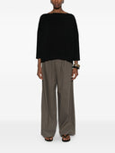 Daniela Gregis Baumwollpullover mit U-Boot-Ausschnitt