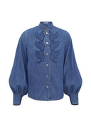 Zimmermann Denim-Applikationshemd