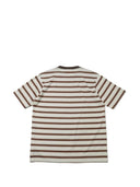 Auralee gestreiftes Baumwoll-T-Shirt