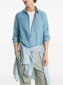 Camicia in cotone con volpe profilo Maison Kitsune