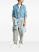 Camicia in cotone con volpe profilo Maison Kitsune