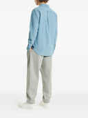 Camicia in cotone con volpe profilo Maison Kitsune