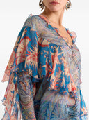 Etro bedruckte Seidenbluse