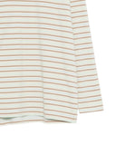 Auralee gestreiftes Baumwoll-T-Shirt