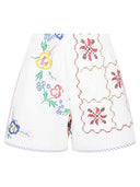 Relax Re Lux bestickte Baumwollshorts
