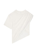 T-shirt asimmetrica in cotone Courréges