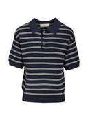 Gestreiftes Poloshirt aus Dunst-Baumwollmischung
