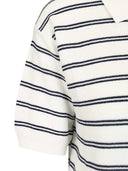 Gestreiftes Poloshirt aus Dunst-Baumwollmischung