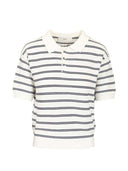 Gestreiftes Poloshirt aus Dunst-Baumwollmischung