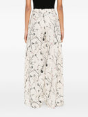 White Sand Printed Wide Leg Trousers