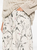 White Sand Printed Wide Leg Trousers
