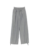 Pantaloni in Misto Lino Bianco Sabbia