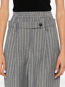 Pantaloni in Misto Lino Bianco Sabbia