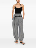 Pantaloni in Misto Lino Bianco Sabbia