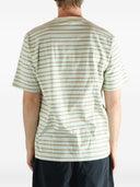 Auralee gestreiftes Baumwoll-T-Shirt