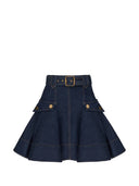 Minigonna cargo in denim Zimmermann