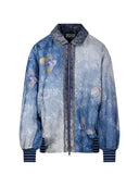 Bedruckte Seiden-Bomberjacke von Pierre Louis Mascia