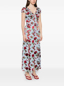 Alice + Olivia Tara Bedrucktes langes Kleid