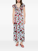 Alice + Olivia Tara Bedrucktes langes Kleid