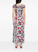 Alice + Olivia Tara Bedrucktes langes Kleid