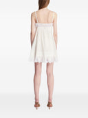 Saint Laurent Embroidered Cotton Mini Dress