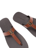 Saint Laurent Cassandra Leder-Zapfensandalen