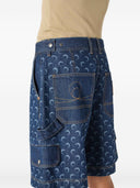 Marine Serre Moon Denim-Bermudashorts
