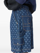 Marine Serre Moon Denim-Bermudashorts