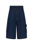 Marine Serre Moon Denim-Bermudashorts