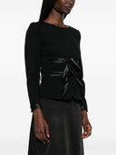 Emporio Armani Kragenlose Jacke mit Schleifendetail