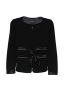 Emporio Armani Kragenlose Jacke mit Schleifendetail