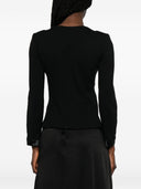 Emporio Armani Kragenlose Jacke mit Schleifendetail