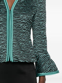 Strukturierte Jacke mit Rüschenärmeln von Emporio Armani