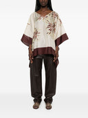 Blusa in Seta Stampata Brunello Cucinelli