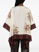 Blusa in Seta Stampata Brunello Cucinelli