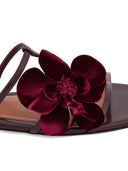 Zimmermann Orchid Leather Flat Sandals