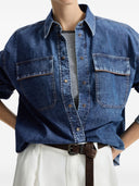 Brunello Cucinelli Denim Cotton Shirt