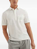 Brunello Cucinelli Poloshirt aus Wolle mit Logo