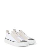 Brunello Cucinelli Wildleder- und Canvas-Sneakers