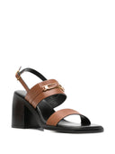 Sandali con tacco in pelle Sergio Rossi