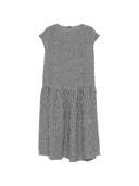 Apuntob Checked Cotton Midi Dress